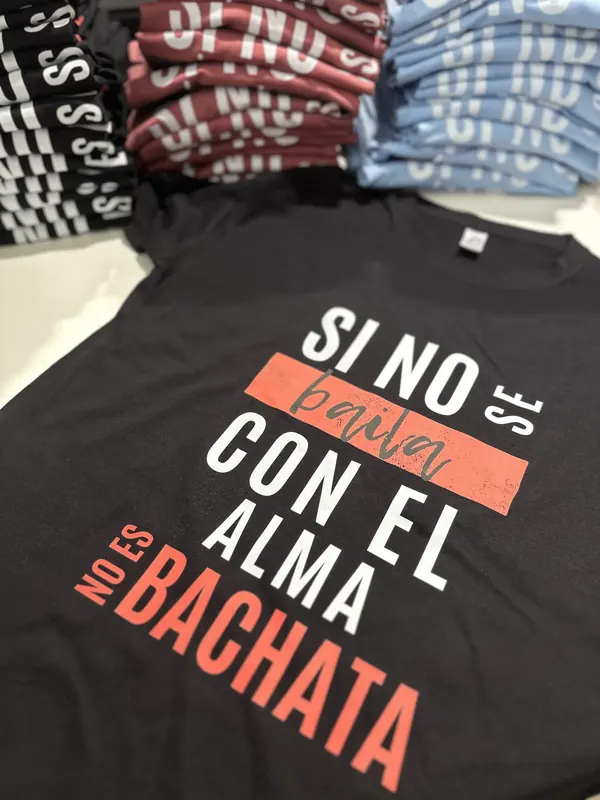 Μαύρο T-shirt Bachata - Πραγματικό δείγμα